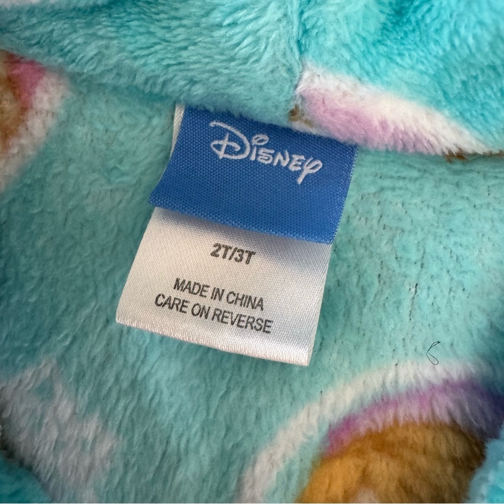Disney Blue Plush Fleece Robe Frozen Elsa Anna Olaf Belted Soft Girls 2T-3T - Picture 2 of 2